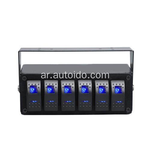 12V 6 عصابة الروك التبديل مربع على/إيقاف